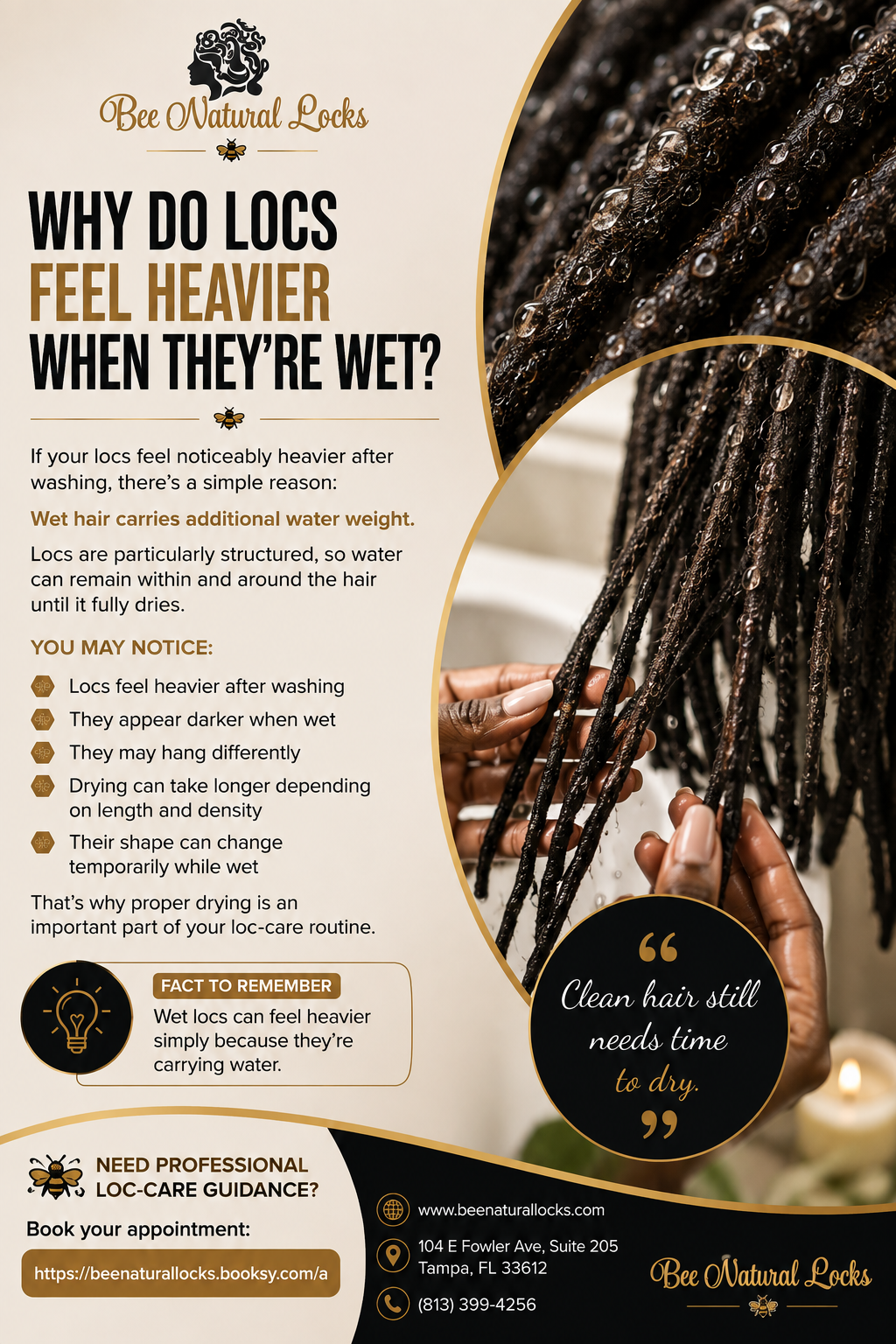 Why Do Locs Feel Heavier When They’re Wet?