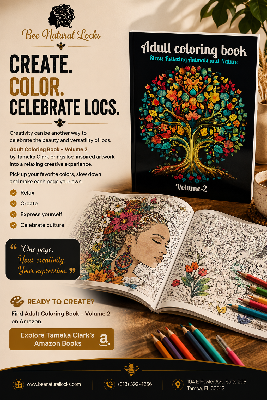 Create. Color. Celebrate Locs: A Creative Experience by Tameka Clark