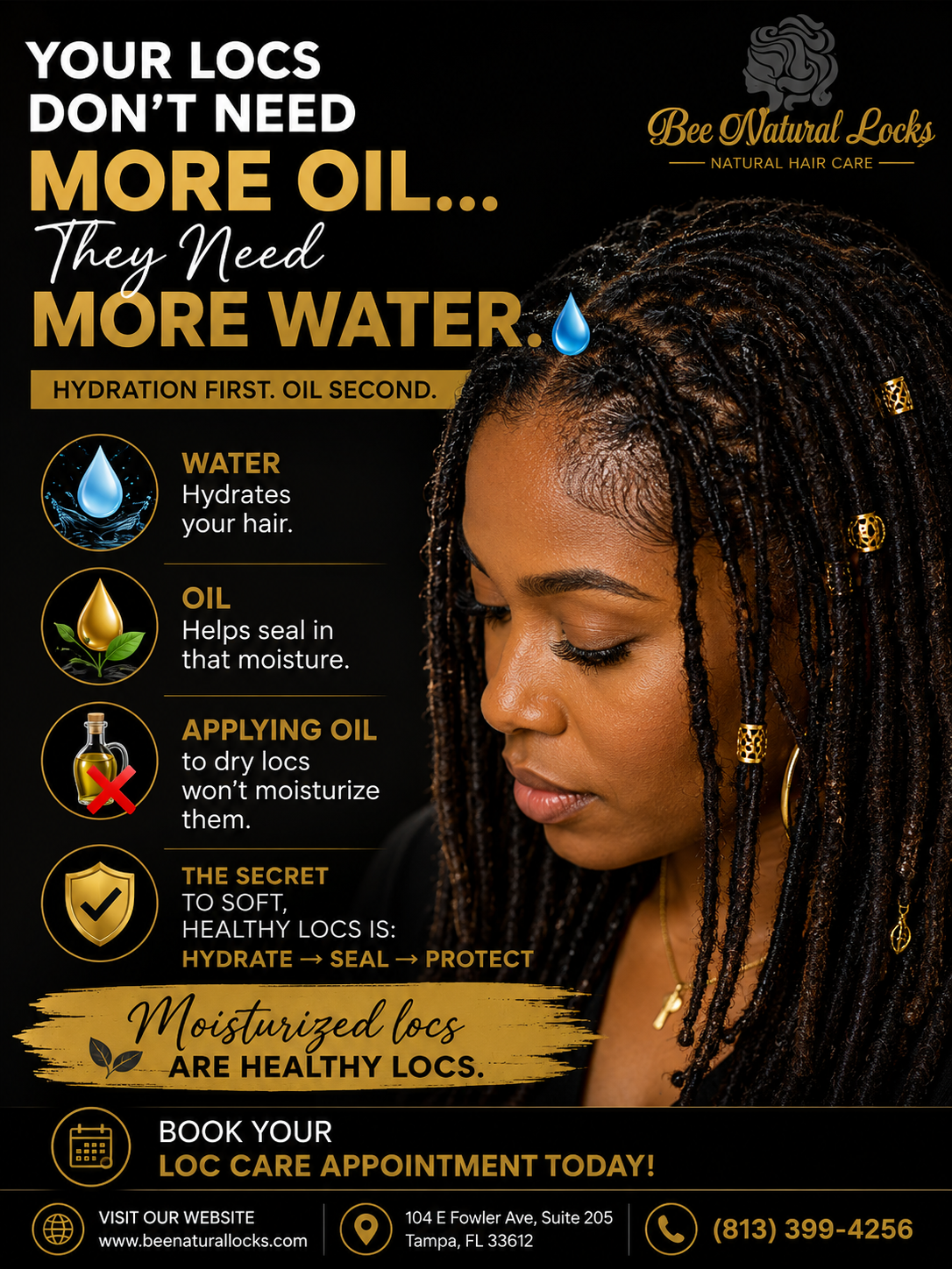Your Locs Don't Need More Oil—They Need More Water