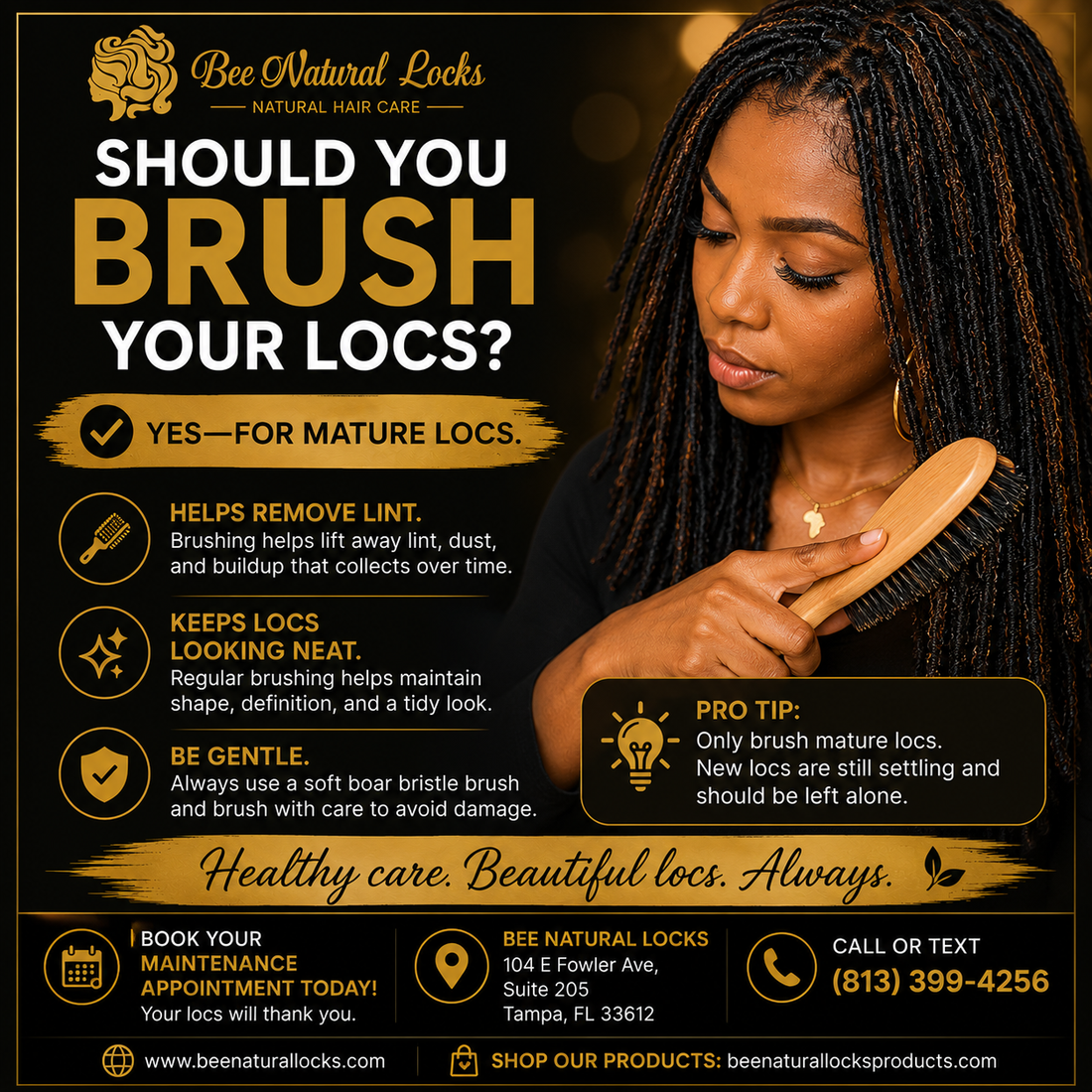 Should You Brush Your Locs? Here's What You Need to Know