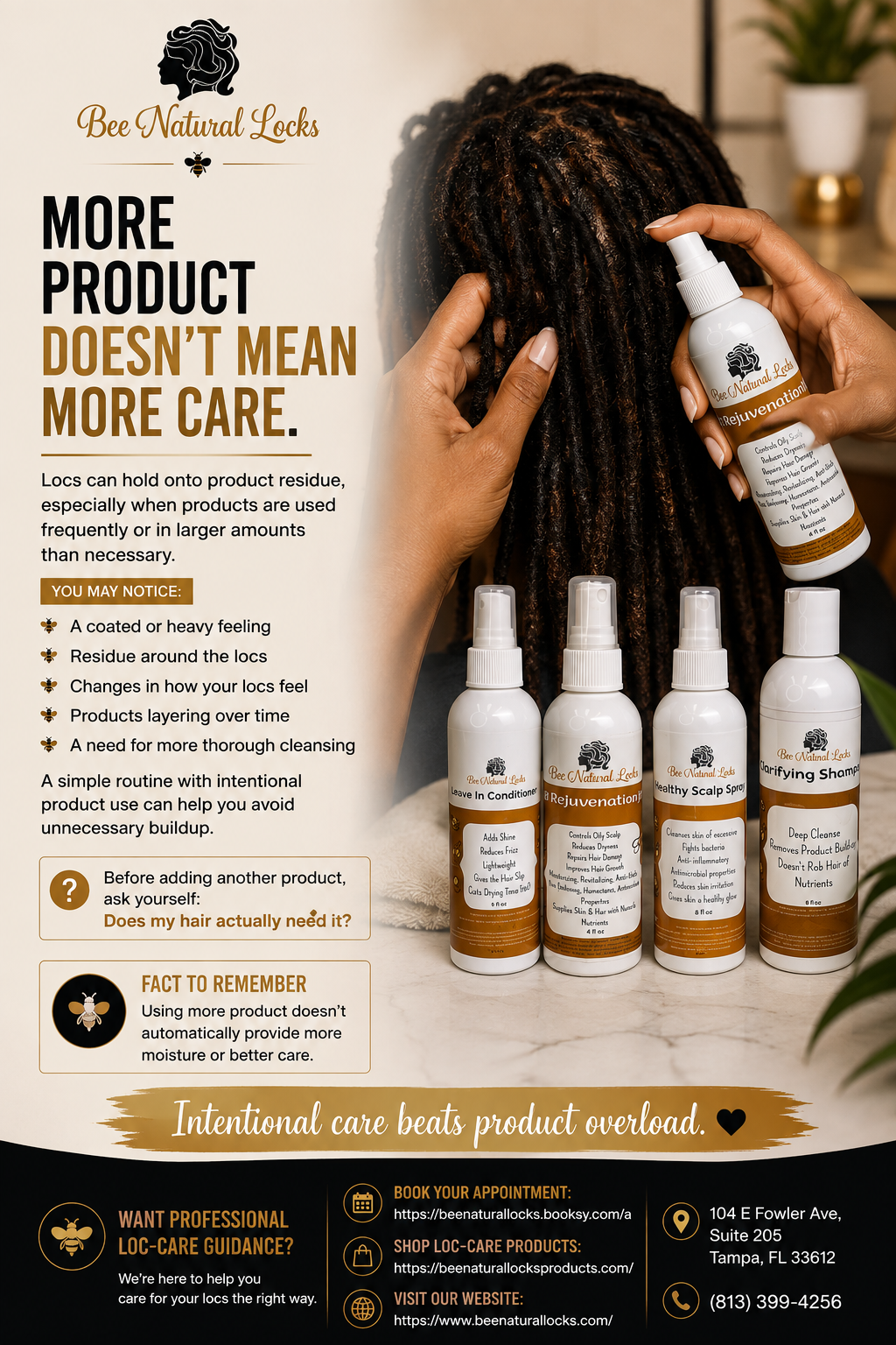 More Product Doesn't Mean More Care: Understanding Product Buildup in Locs