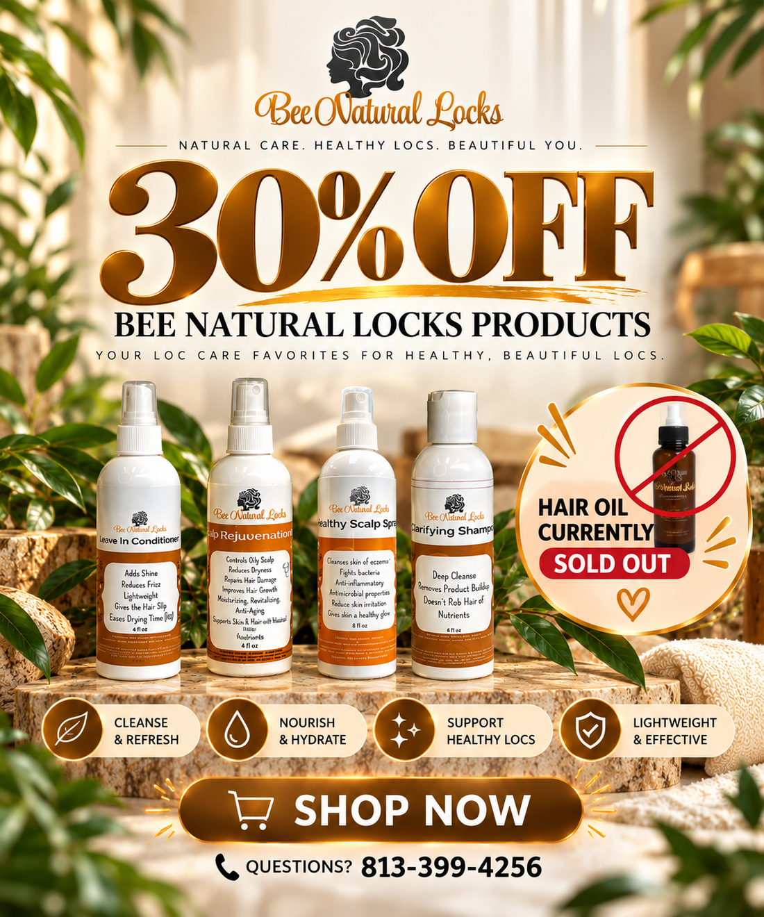 30% Off Bee Natural Locks Products — Refresh Your Loc Care Routine