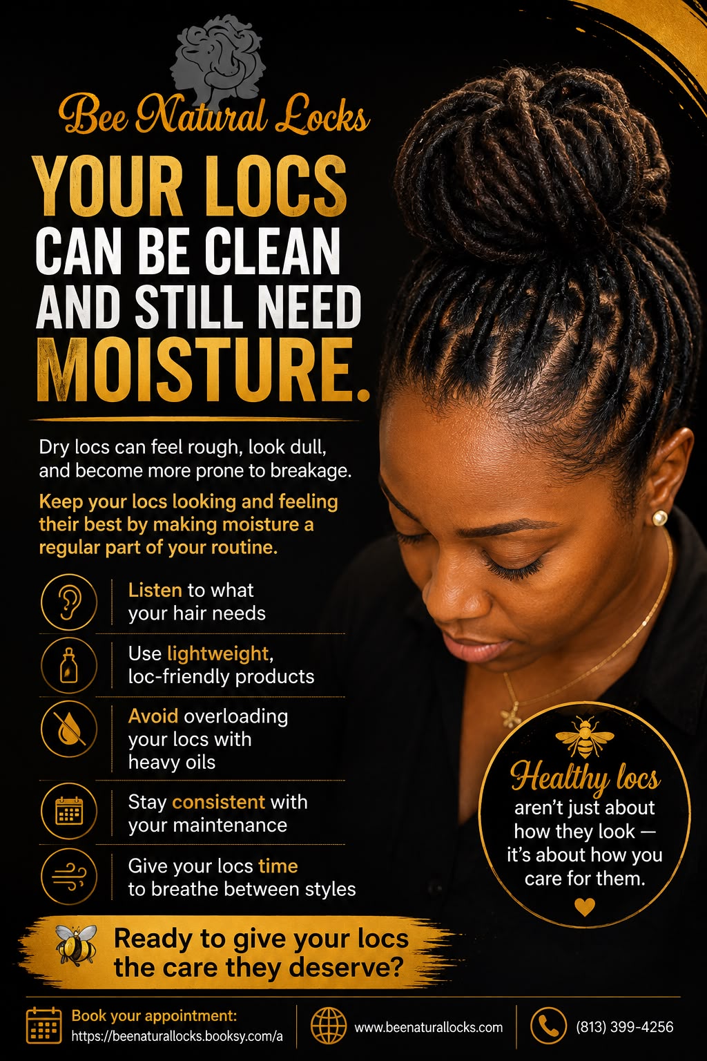 Why Moisture Matters for Healthy Locs