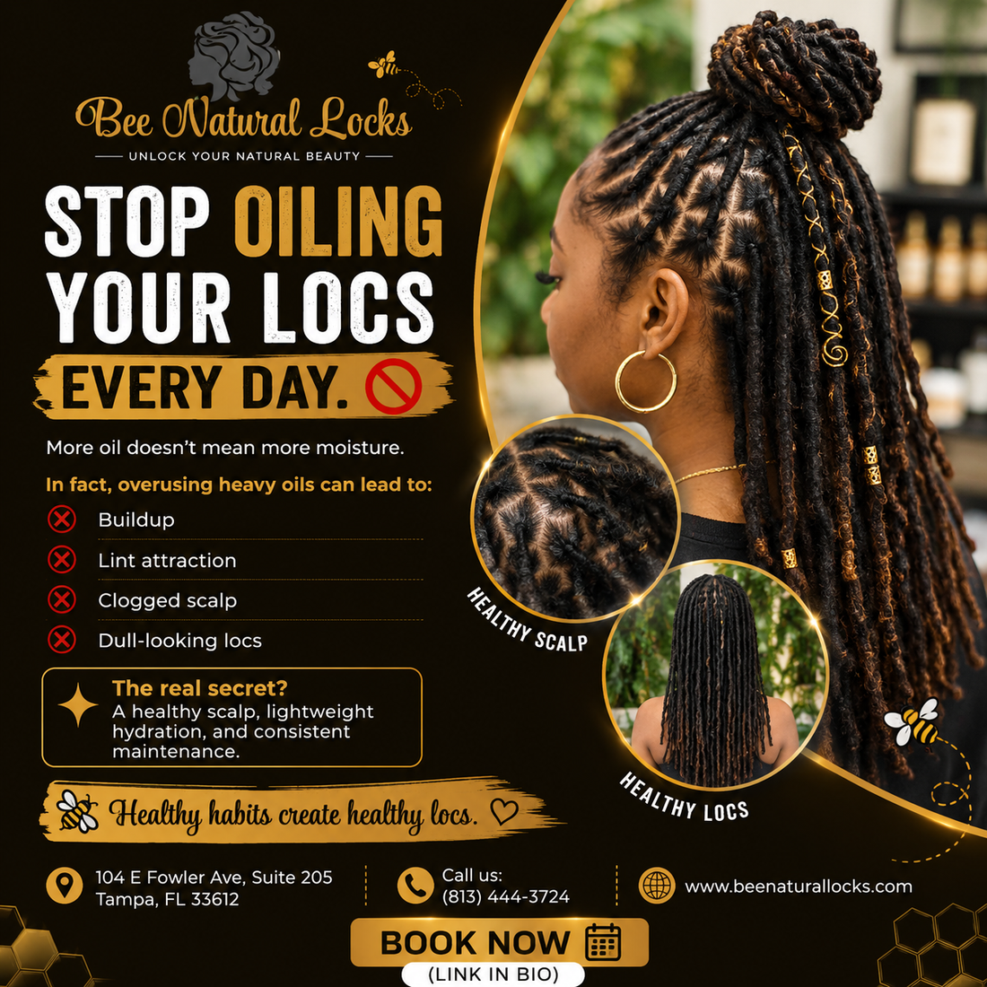 Why Oiling Your Locs Every Day Could Be Doing More Harm Than Good