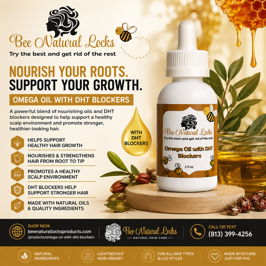 Nourish Your Roots with Bee Natural Locks Omega Oil with DHT Blockers