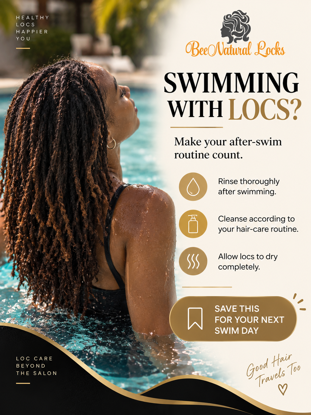 Swimming With Locs? 3 After-Swim Care Tips